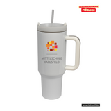 CT Edelstahl-Thermobecher - 1100ml - StanleyCup - Mittelschule Karlsfeld - Logo bunt