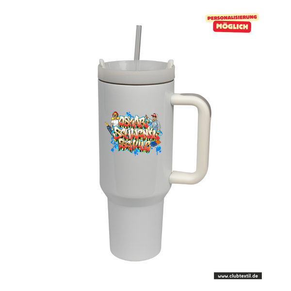 CT Edelstahl-Thermobecher - 1100ml - StanleyCup - Oskar-Schwenk-Schule - Logo