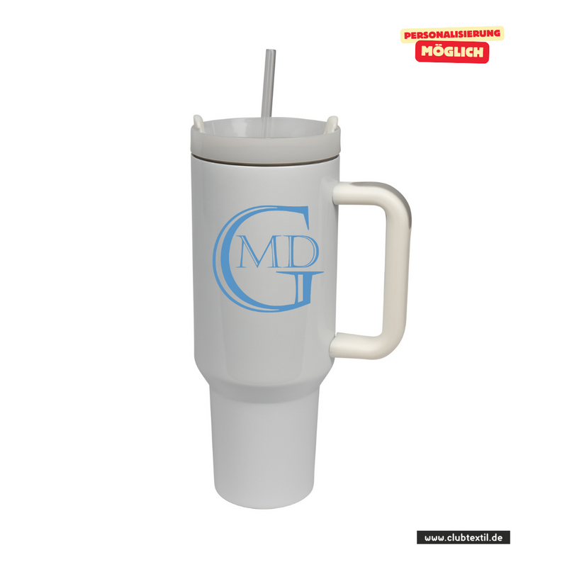 CT Edelstahl-Thermobecher - 1100ml - StanleyCup - Marion-Dönhoff-Gymnasium - Logo blau