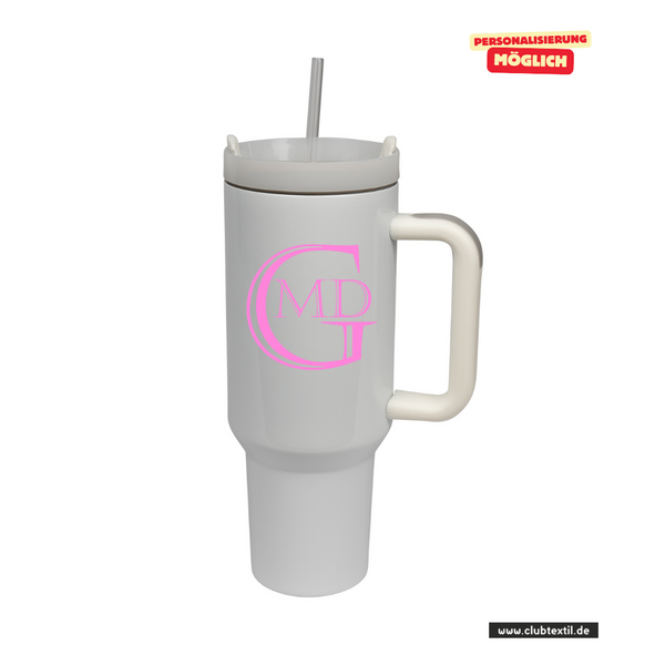 CT Edelstahl-Thermobecher - 1100ml - StanleyCup - Marion-Dönhoff-Gymnasium - Logo rosa