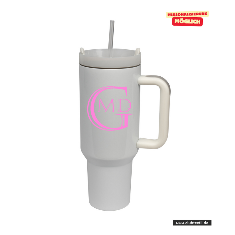 CT Edelstahl-Thermobecher - 1100ml - StanleyCup - Marion-Dönhoff-Gymnasium - Logo rosa