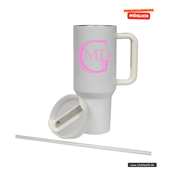 CT Edelstahl-Thermobecher - 1100ml - StanleyCup - Marion-Dönhoff-Gymnasium - Logo rosa