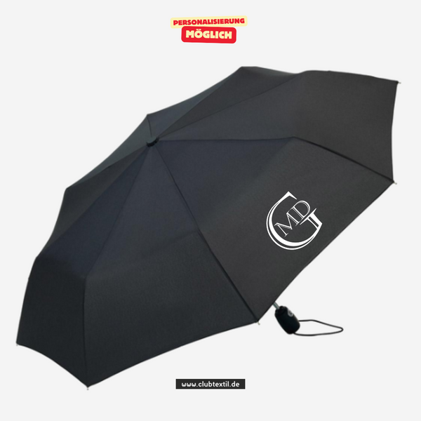 FARE Mini-Taschenschirm - schwarz - Marion-Dönhoff-Gymnasium - Logo weiß