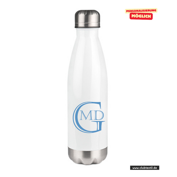 CT Thermoflasche - 500ml - weiß - Marion-Dönhoff-Gymnasium - Logo blau