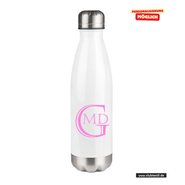CT Thermoflasche - 500ml - weiß - Marion-Dönhoff-Gymnasium - Logo rosa