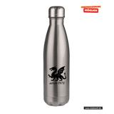 CT Thermoflasche - 500ml - silber - Mannheim Feudenheim Gymnasium - Logo Drache