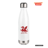 CT Thermoflasche - 500ml - weiß - Mannheim Feudenheim Gymnasium - Logo Drache
