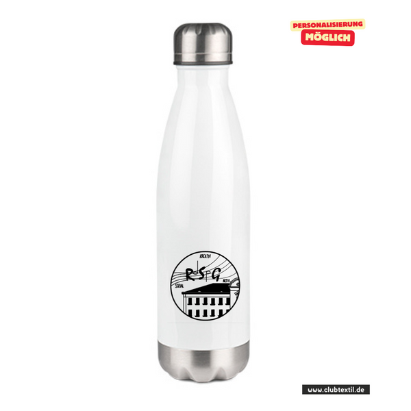 CT Thermoflasche - 500ml - weiß - Robert Schumann Gymnasium Leipzig - Logo