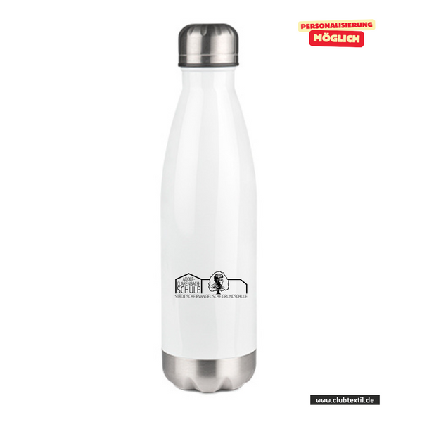 CT Thermoflasche - 500ml - weiß - Adolf-Clarenbach Schule Neuss - Logo