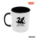 CT Tasse - schwarz - Mannheim Feudenheim Gymnasium - Logo Drache