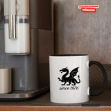 CT Tasse - schwarz - Mannheim Feudenheim Gymnasium - Logo Drache