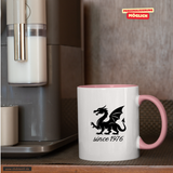 CT Tasse - rosa - Mannheim Feudenheim Gymnasium - Logo Drache