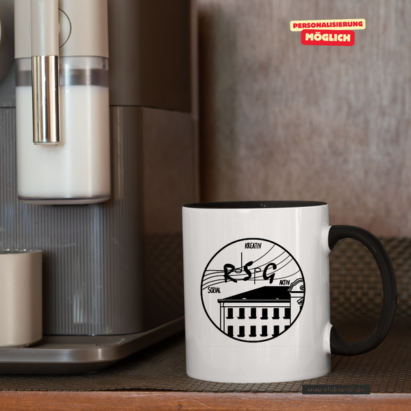 CT Tasse - schwarz - Robert Schumann Gymnasium Leipzig - Logo