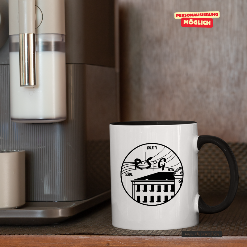 CT Tasse - schwarz - Robert Schumann Gymnasium Leipzig - Logo