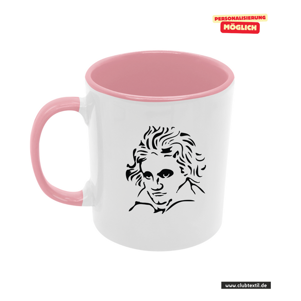 CT Tasse - rosa - Beethovenschule Offenbach - Logo