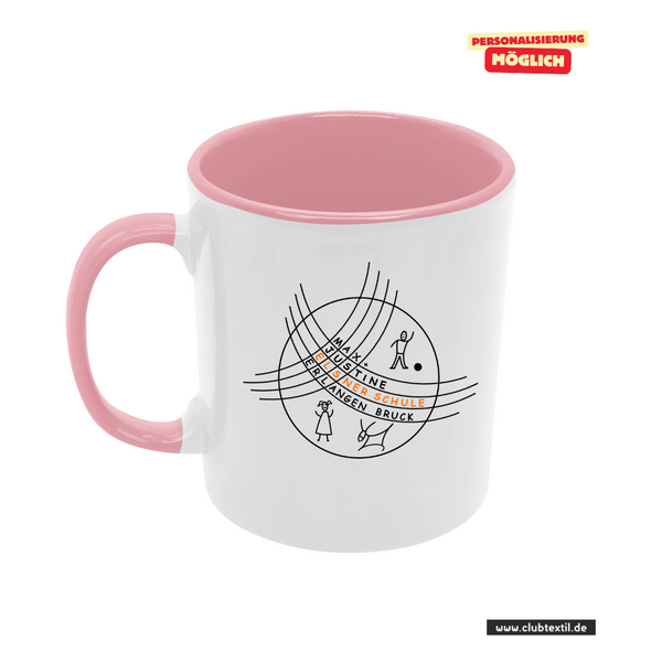 CT Tasse - rosa - Max-und-Justine-Elsner-Schule - Logo