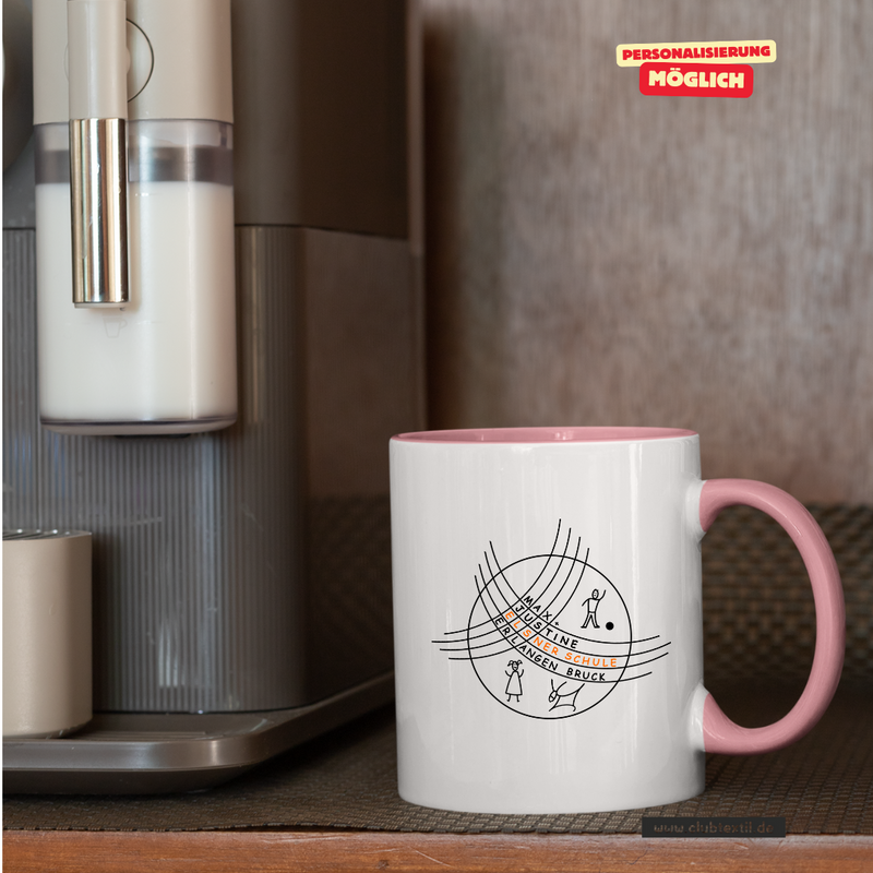 CT Tasse - rosa - Max-und-Justine-Elsner-Schule - Logo