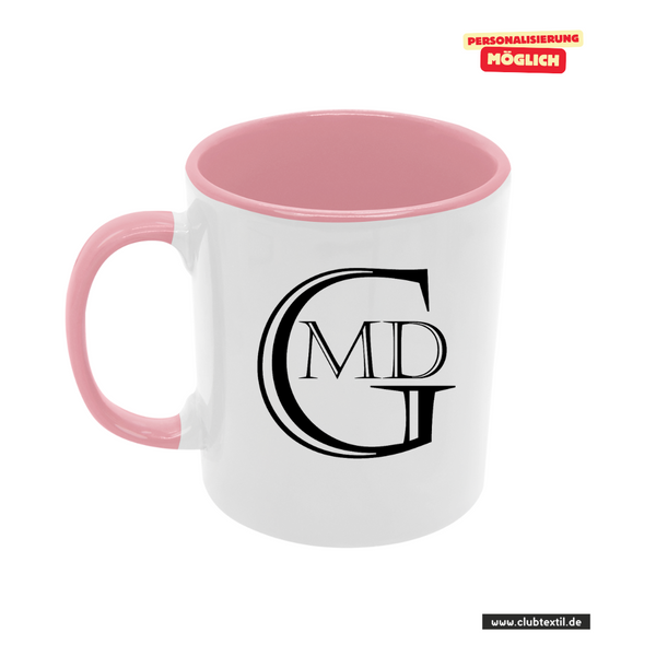 CT Tasse - rosa - Marion-Dönhoff-Gymnasium - Logo schwarz