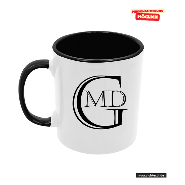 CT Tasse - schwarz - Marion-Dönhoff-Gymnasium - Logo schwarz