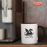 CT Tasse - schwarz - Mannheim Feudenheim Gymnasium - Logo Drache