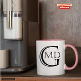 CT Tasse - rosa - Marion-Dönhoff-Gymnasium - Logo schwarz