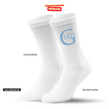 CT Tennissocken - weiß/weiß/bunt - Marion-Dönhoff-Gymnasium - Logo blau
