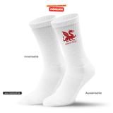 CT Tennissocken - weiß - Mannheim Feudenheim Gymnasium - Logo Drache