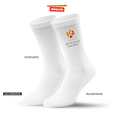 CT Tennissocken - weiß/weiß/bunt - Mittelschule Karlsfeld - Logo bunt