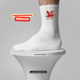 CT Tennissocken - weiß - Mannheim Feudenheim Gymnasium - Logo Drache