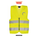 Korntex Warnweste Kids - neon - Schule am Stromberg - Logo schwarz