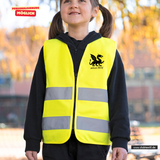 Korntex Warnweste Kids - neon - Mannheim Feudenheim Gymnasium - Logo Drache