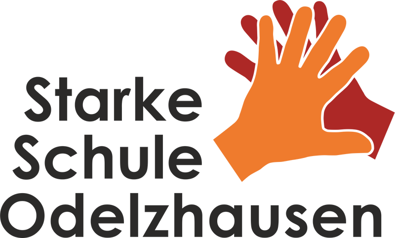Korntex Warnweste - neon - Starke Schule Odelzhausen - Logo schwarz