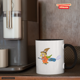 CT Tasse - schwarz - Oberschule Braunlage - Logo Hexe bunt