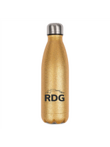 CT Glitzer-Thermoflasche - 500ml - gold - Rudolf Diesel Gymnasium Augsburg - Schriftzug