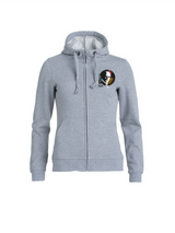 Clique BASIC Hoody Full zip - Damen - grau - Kopf Logo - Rudolf Diesel Gymnasium Augsburg