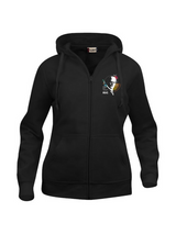 Clique BASIC Hoody Full zip - Damen - schwarz - Kopf Logo - Rudolf Diesel Gymnasium Augsburg