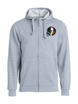 Clique BASIC Hoody Full zip - Herren - grau - Kopf Logo - Rudolf Diesel Gymnasium Augsburg