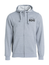 Clique BASIC Hoody Full zip - Herren - grau - Schriftzug - Rudolf Diesel Gymnasium Augsburg