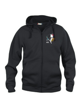 Clique BASIC Hoody Full zip - Herren - schwarz - Kopf Logo - Rudolf Diesel Gymnasium Augsburg