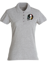 Clique BASIC Polo - Damen - grau - Kopf Logo - Rudolf Diesel Gymnasium Augsburg