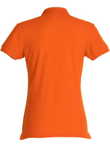 Clique BASIC Polo - Damen - orange - Kopf Logo - Rudolf Diesel Gymnasium Augsburg