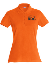 Clique BASIC Polo - Damen - orange - Schriftzug - Rudolf Diesel Gymnasium Augsburg