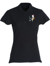 Clique BASIC Polo - Damen - schwarz - Kopf Logo - Rudolf Diesel Gymnasium Augsburg