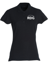 Clique BASIC Polo - Damen - schwarz - Schriftzug - Rudolf Diesel Gymnasium Augsburg