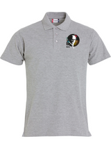 Clique BASIC Polo - Herren - grau - Kopf Logo - Rudolf Diesel Gymnasium Augsburg