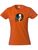 Clique BASIC-T - Damen - orange - Kopf Logo - Rudolf Diesel Gymnasium Augsburg