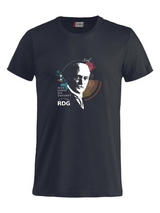 Clique BASIC-T - Kinder - schwarz - Kopf Logo - Rudolf Diesel Gymnasium Augsburg