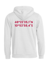 Clique BASIC Hoody - Unisex - weiß - Druck beidseitig  - Gymnasium bei St. Stephan